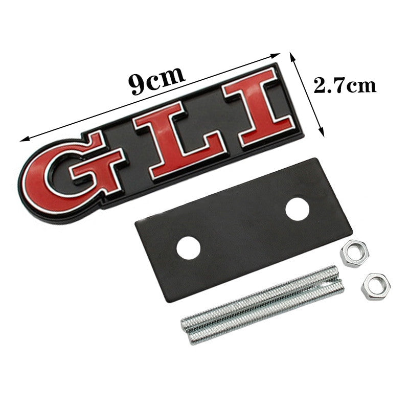 3D Metal GLI Logo Decals GLI Grille Emblem For VW - larahd