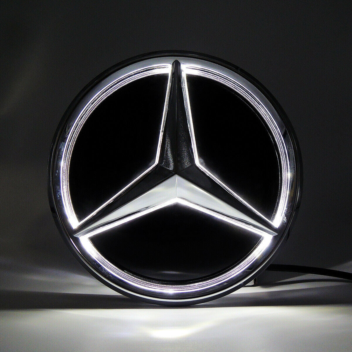 Mirror Led Star Front Logo Emblem Grille Light For Mercedes Benz Twist Type