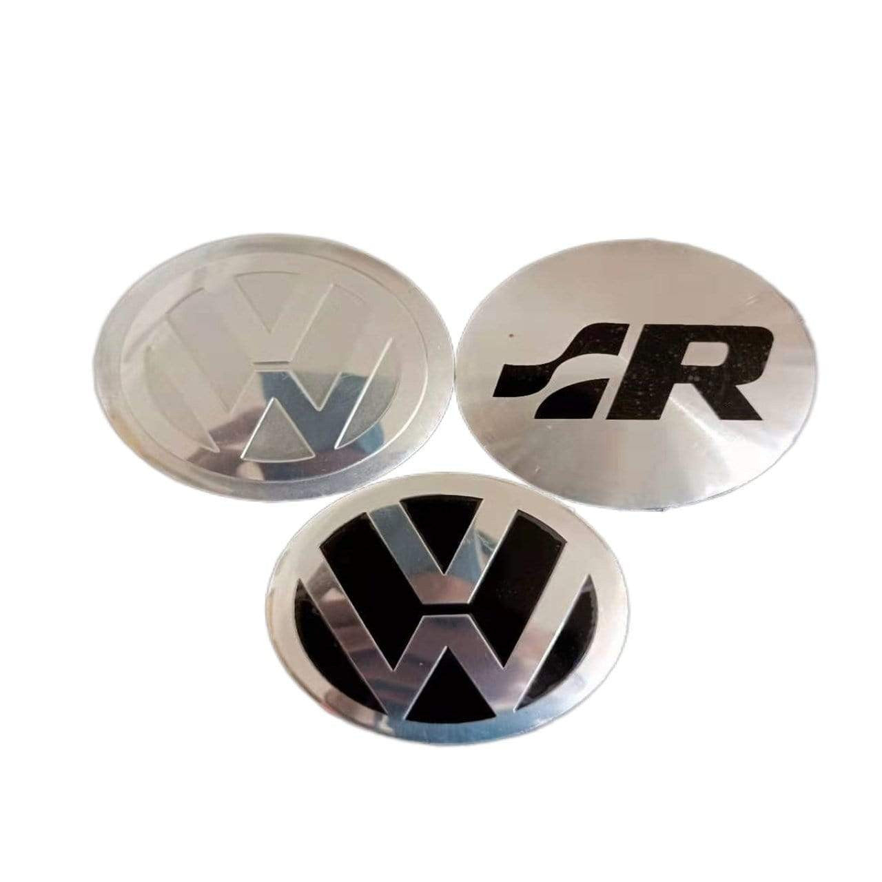 56mm 4PCS Volkswagen VW GTI Rabbit ABT Rline Passat Tiguan Bora Golf Car Wheel Center Hub Cap Sticker Emblem Badge Decal - larahd