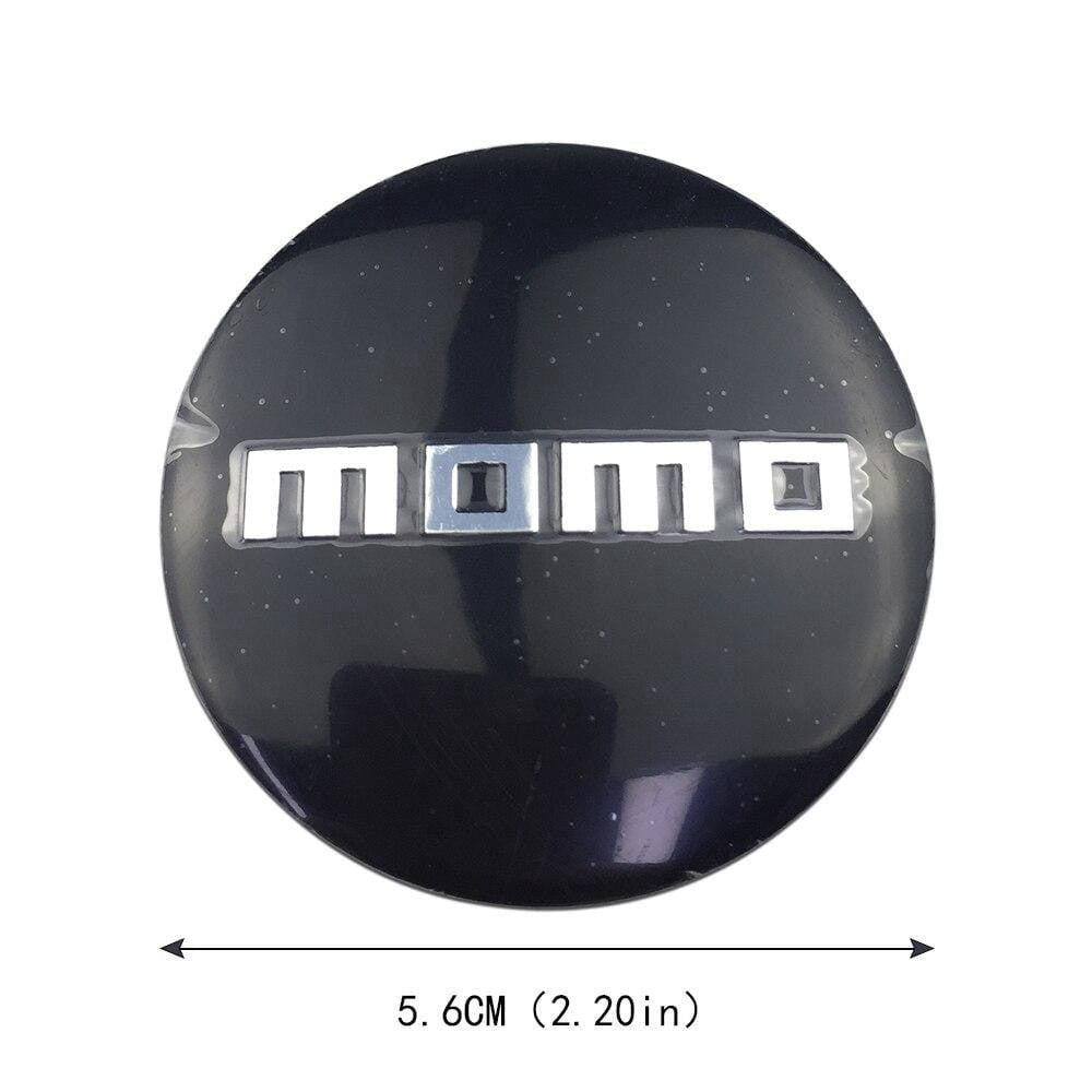 MOMO Logo For  Jaguar Fiat Lancia Corvette BMW Benz Toyota 56mm Wheel Rim Emblem Hub Caps Automobile Styling