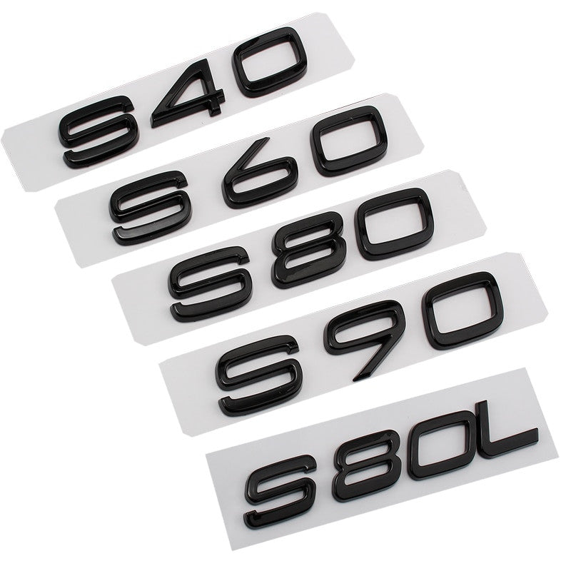 Glossy Black Emblem Sticker For Volvo XC90 XC60 XC40 D2 D5 S80 S90 S60 S40 V40 V60 - larahd