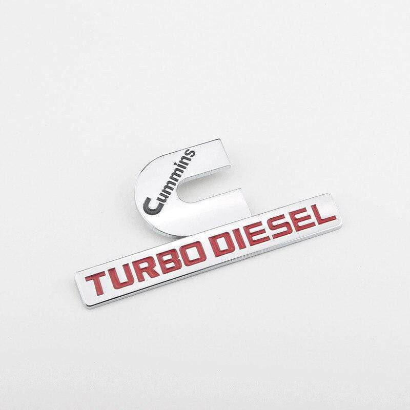 Metal Car Rear Stickers for Dodge CUMMINS Turbo Emblem Journey Caravan Durango Nitro Caliber Jcuv Challenger Auto Accessories