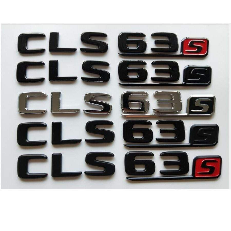 Chrome Black Letters Number Trunk Badges Emblems Emblem Badge Sticker for Mercedes Benz C218 C257 X218 CLS63s CLS63 S AMG - larahd