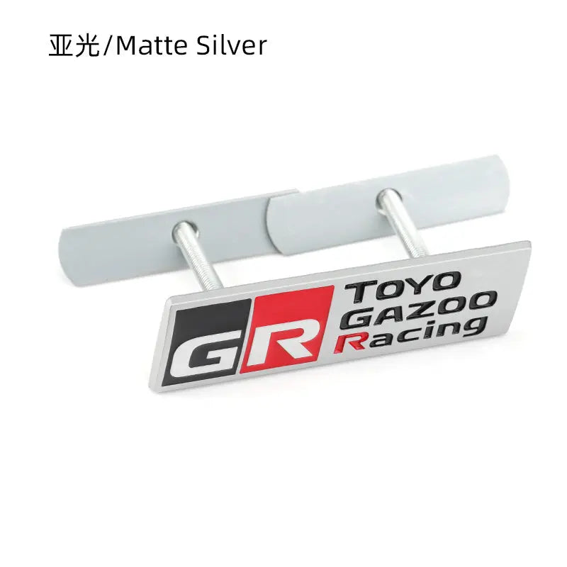 GR Gazoo Racing Badge Front Hood Grille Emblem Decal for Toyota HV YARiS GRMN GR Sport